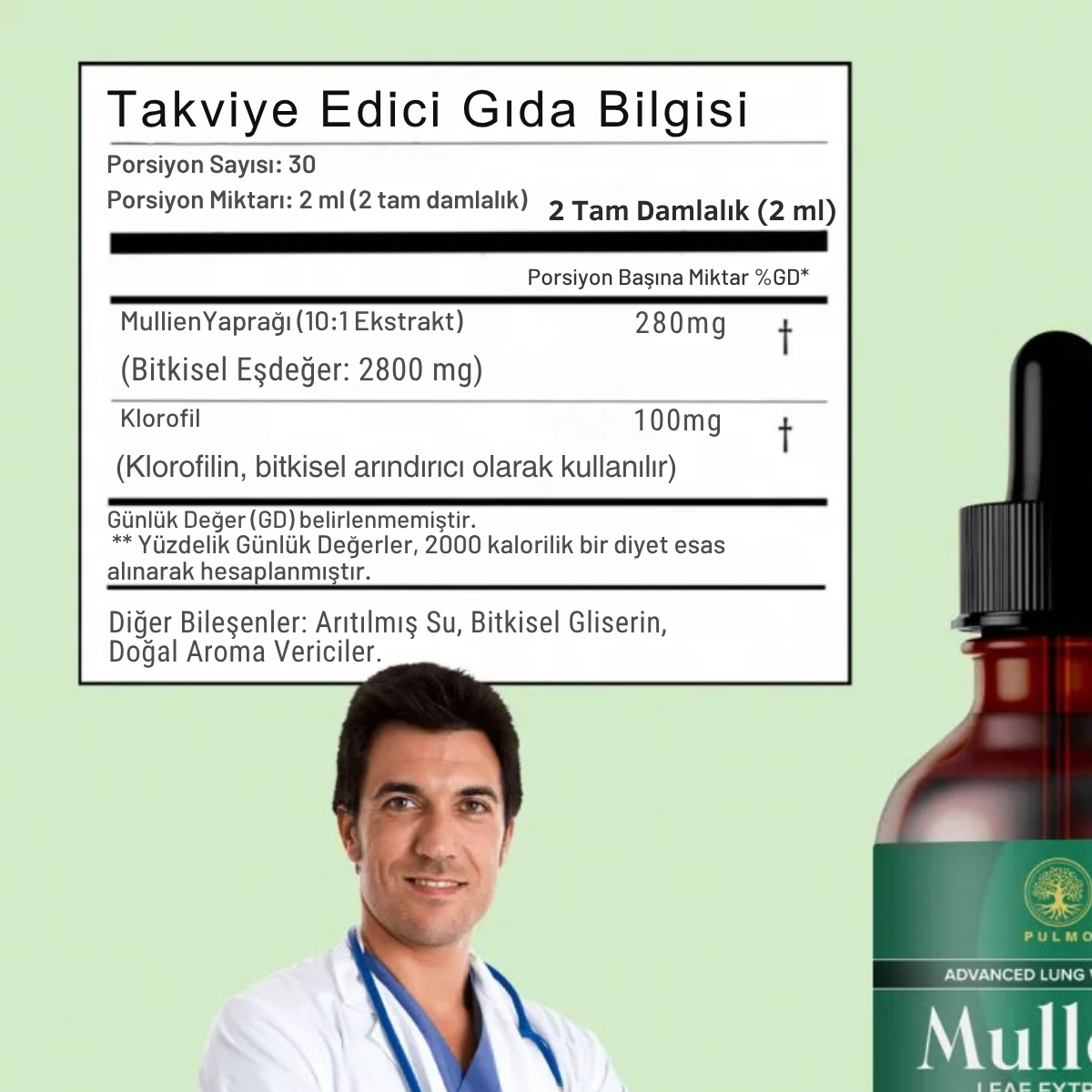 Mullein – Bitkisel Akciğer Temizleyici Damla
