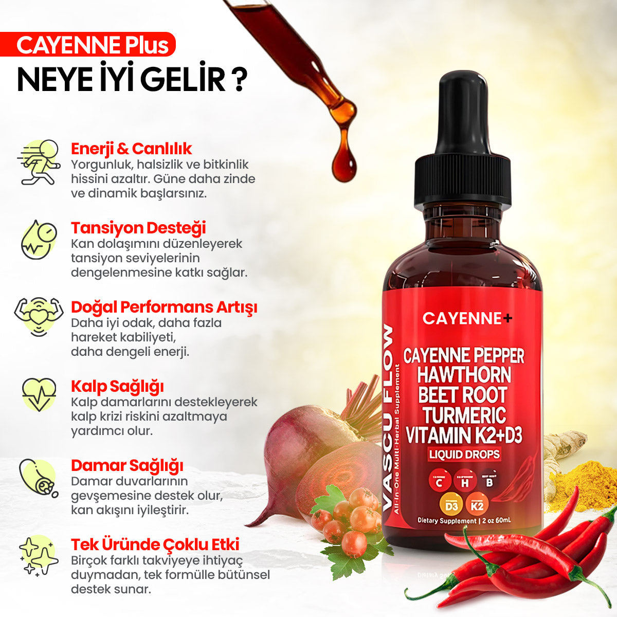 Cayenne+ Vacsu Flow - Aktif damar sağlığı